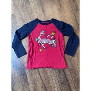 Gap baseball longsleeve tshirt super‎ soft heartbreaker loverboy valentines day